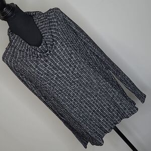 fab'rik cowlneck sweater blk & gray